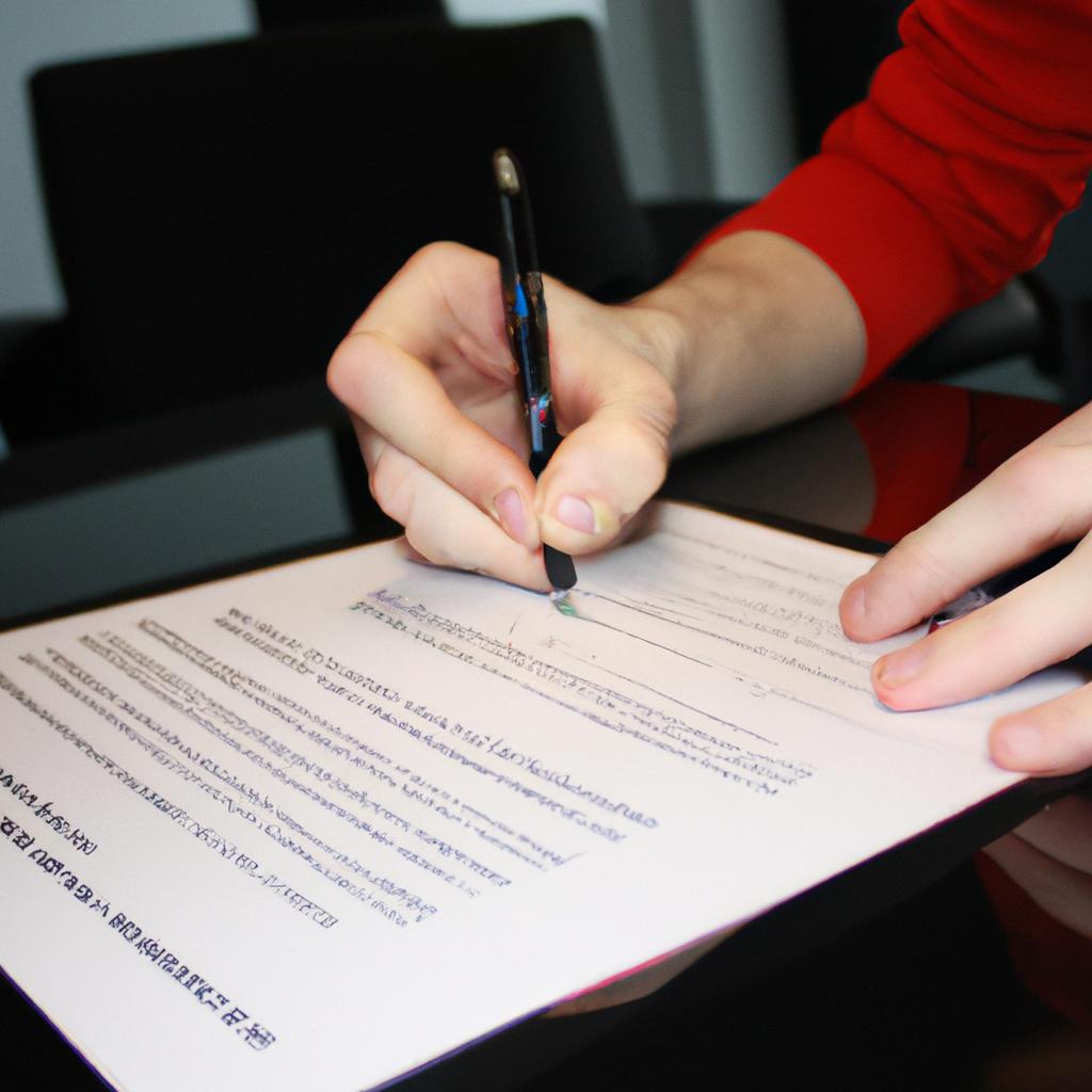 Person signing important board documents