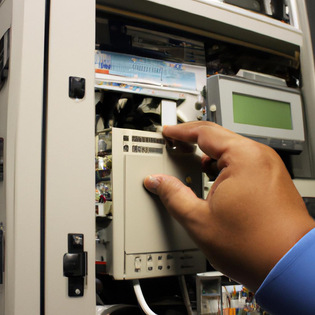 Person operating Air Data Computer